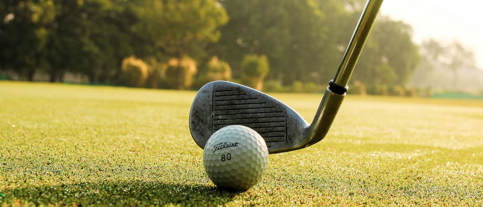 Servizi premium per il golf nel nostro hotel in Alto Adige Palla da golf sull'erba vicino a mazza e buca da golf