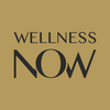 Wellness Now text in black on beige background
